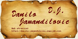 Danilo Jamandilović vizit kartica